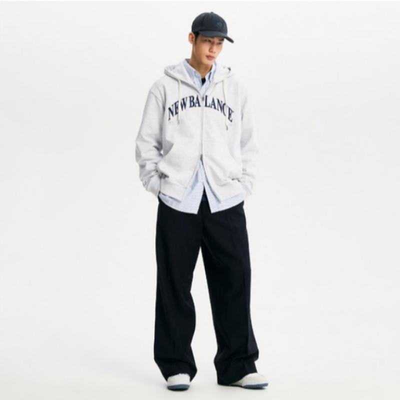 New Balance Hooded Zip Up Semi Overfit Nbmde11113 16