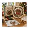 Holiday Theme Embroidery Projects Christmas Kit for Beginners, Pre-Printed Pattern Full Set Art And Craft Kits Adults of Tools, DIY Needlework Festive