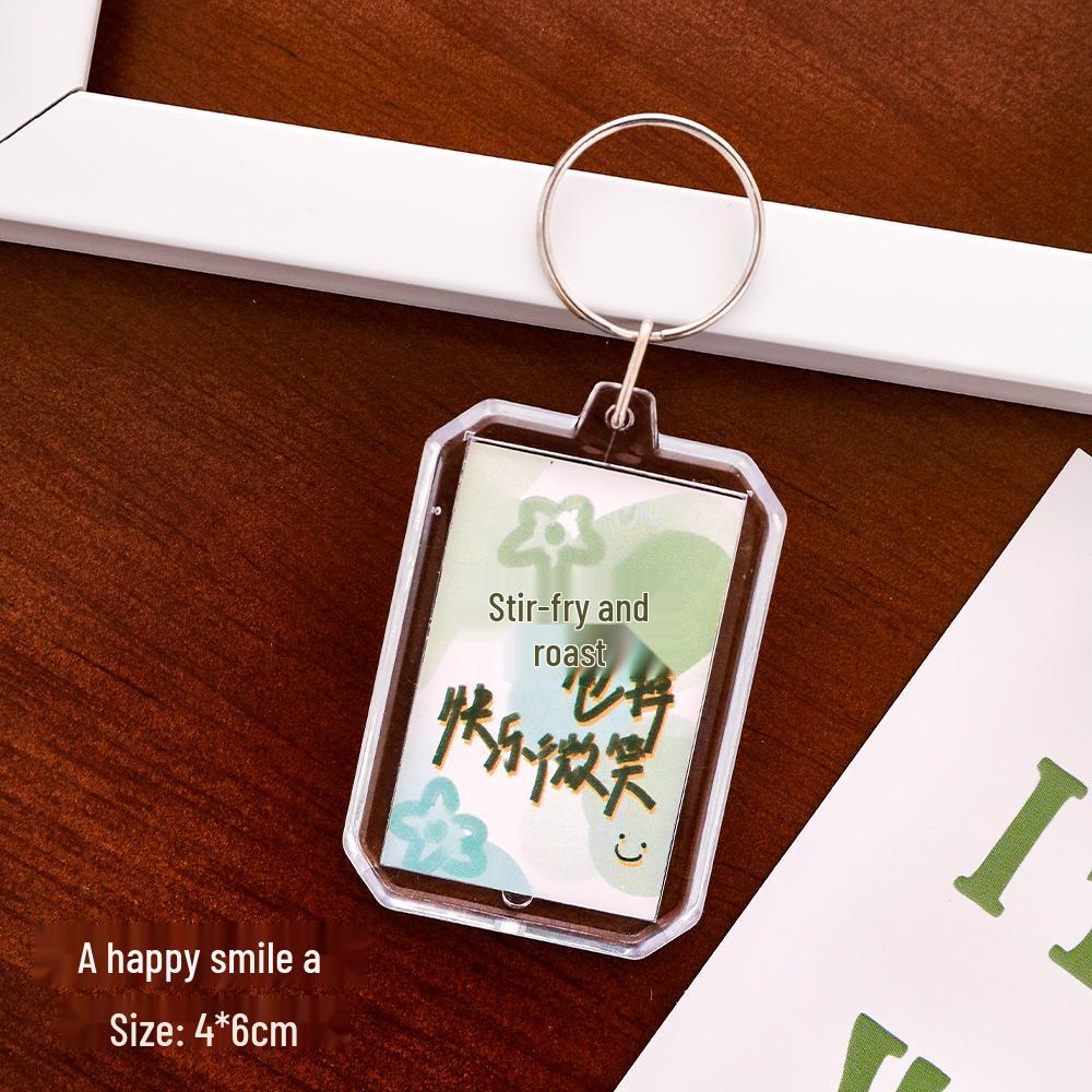 Colorful Acrylic Text Keychain: DIY Bag Decoration Pendant Fun Gift