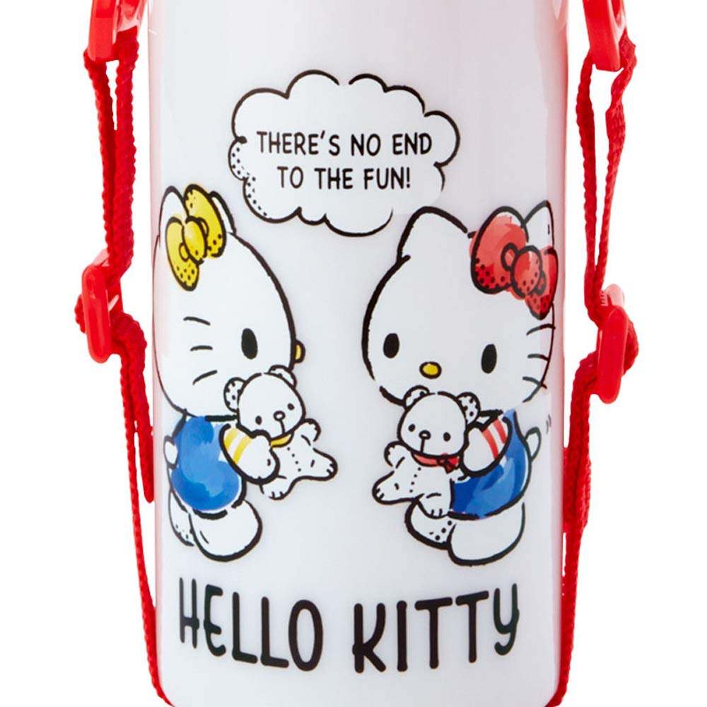 Sanrio Water Made In Antibacterial Plastic Hello Kitty Cold Water Shoulder Name Dishwasher 229601 SANRIO Children's Bottle, 480ml, One-Touch