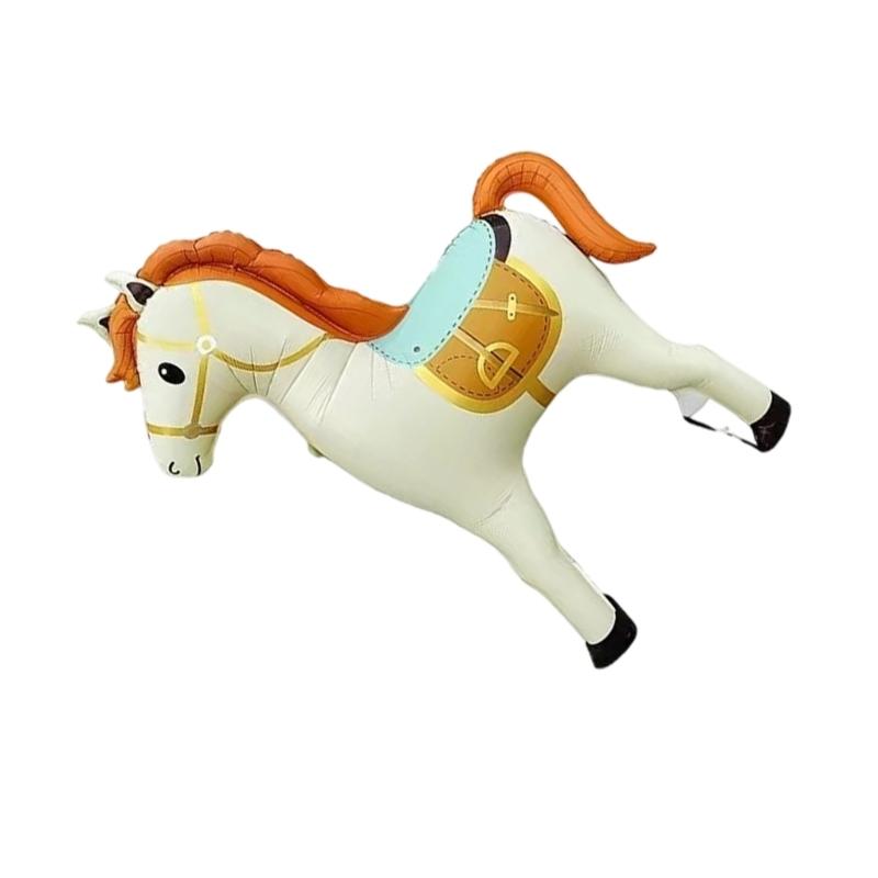 Standing Horse Aluminum Foil Balloon 133x148cm Big Birthday Balloon For Birthday Celebration Photography Supplies
