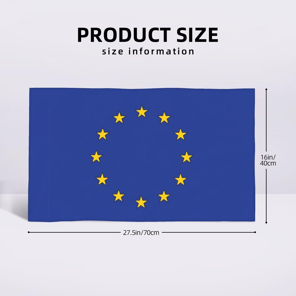 Europäische Union EU-Flagge Weiches Gesichtstuch Schnelltrocknend Pool Bad Baumwolltücher Atmungsaktiv