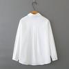 2026 Spring Plus Size Women's Cotton Long Sleeve Embroidered Shirt, Colorful Button Lapel Cardigan, Versatile Top 070