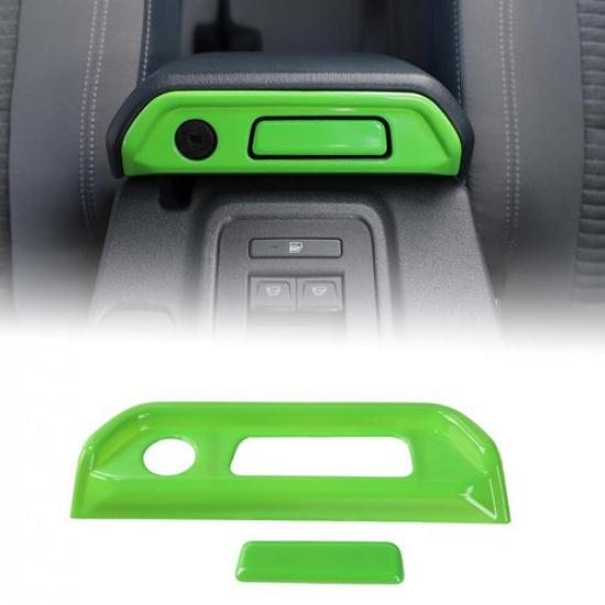 Light Green 21+ For Ford Bronco Car Console Armrest Box Switch Button Cover Trim