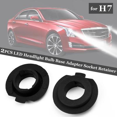 Pair H7 LED Headlight Bulb Base Adapter Socket Retainer Holder Car Accessories