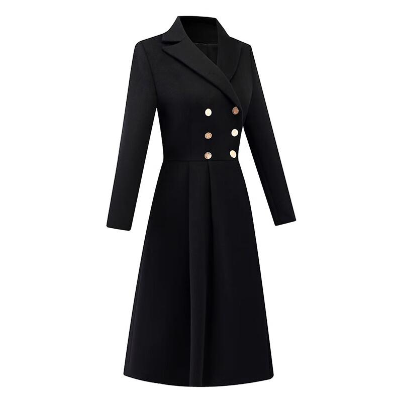 Elegantní dámský zimní kabát Tluoman ze směsi vlny