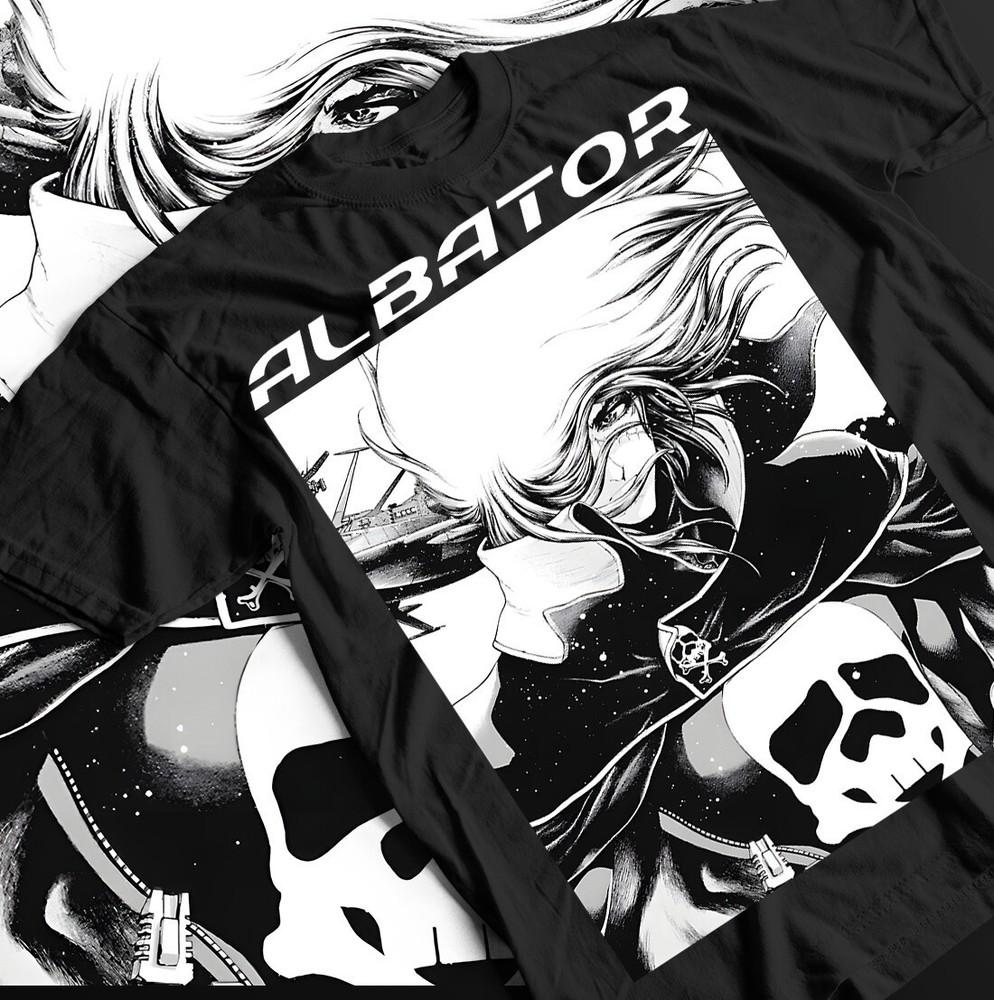 

Anime Captain Harlock Unisex Tee, ALBATEUR Design, Cosplay Shirt, Japanese S