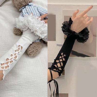 Stylové návleky na paže s krajkovým designem pro taneční večírky a denní módní doplněk Doplňky k oblékání Kryty na paže