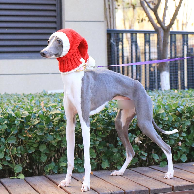 NEW Cute Red Christmas Pet Hat With Ball Cat Dog Hat Warm Winter Wool Knitted Hat Whippet/Greyhound/Bichon Frize Pet Winter Hat