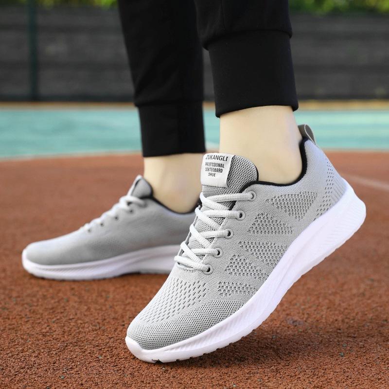 Mesh Breathable Sneakers Autumn Shock Absorption, Light and Comfortable Soft-soled Casual Running Shoes, Black ******** Rope Running Shoes