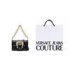 Versace Jeans Couture Gold Baroque Buckle Decorated PU Handheld Shoulder Crossbody Bag Women Bags Black 74VA4BFCZS413899