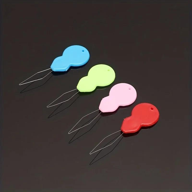 5/10pcs Plastic Needle Thread - Easy Threading for Hand Sewing, Handmade, Knitted, Quilted, and DIY Art - Random Colors,