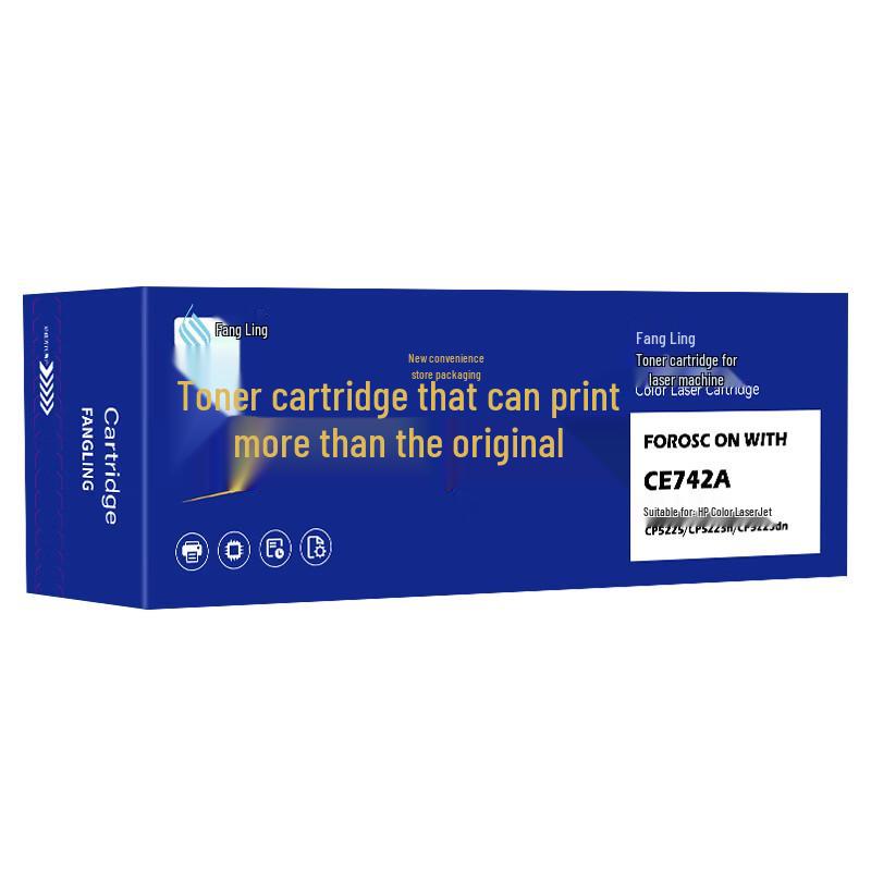 Fangling CE742A Compatible Yellow Toner Cartridge for HP