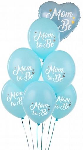 Palloncini Mamma in Attesa, Azzurro Pastello, 30cm, 1pz.