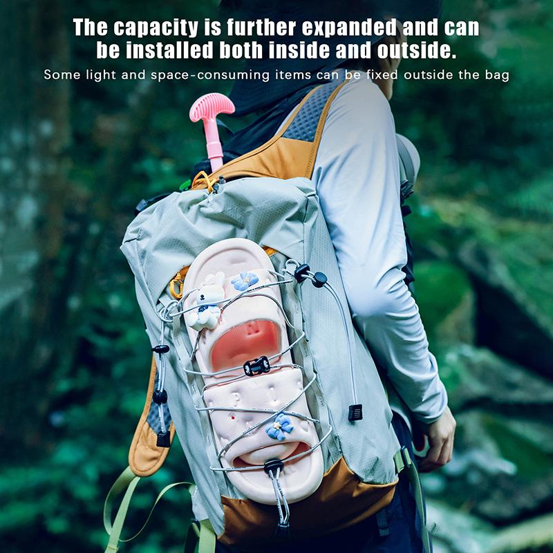 Diy Elastic Rope Backpack Expansion Rope Set Outdoor Camping Sports Mountaineering Bag Modification Rope Buckle 1Pc