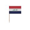 Cure-dents Drapeau De l'Irak - 10 Cm - 100 Pièces - Plastique Adhésif - Bâton En Bambou -