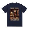 Tung Tung Tung Sahur Italian Brainrot Funny Meme T-shirt Men Clothing Fashion Humor T Shirts Summer Cotton O-Neck Tops T Shirt