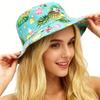 Cartoon Pineapple Print Bucket Hats Unisex Spring and Summer Polyester Fiber Sun Hat Outdoor Sports and Leisure Bucket Hat
