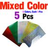 5 Sheets 8x4 Inch Fishing Lure Holographic Fish Scale Sticker - Adhesive Luminous Tape for Lure Making, Metal Baits, DIY Craft