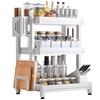 3-Tier Kitchen Spice Rack with Knife & Board Holder