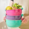 Double Layer Fruit Drainer Basket Set Round Washing Bowl Vegetable Washing Basin  Fruit Strainer