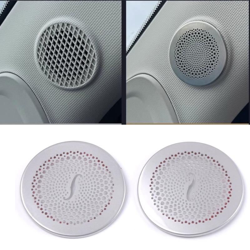 For GWM ORA Good Cat   Interior speaker cover Accessories  A Pillar Audio Speaker Cover Trim Door Loudspeaker Cover Trim A pillar silver