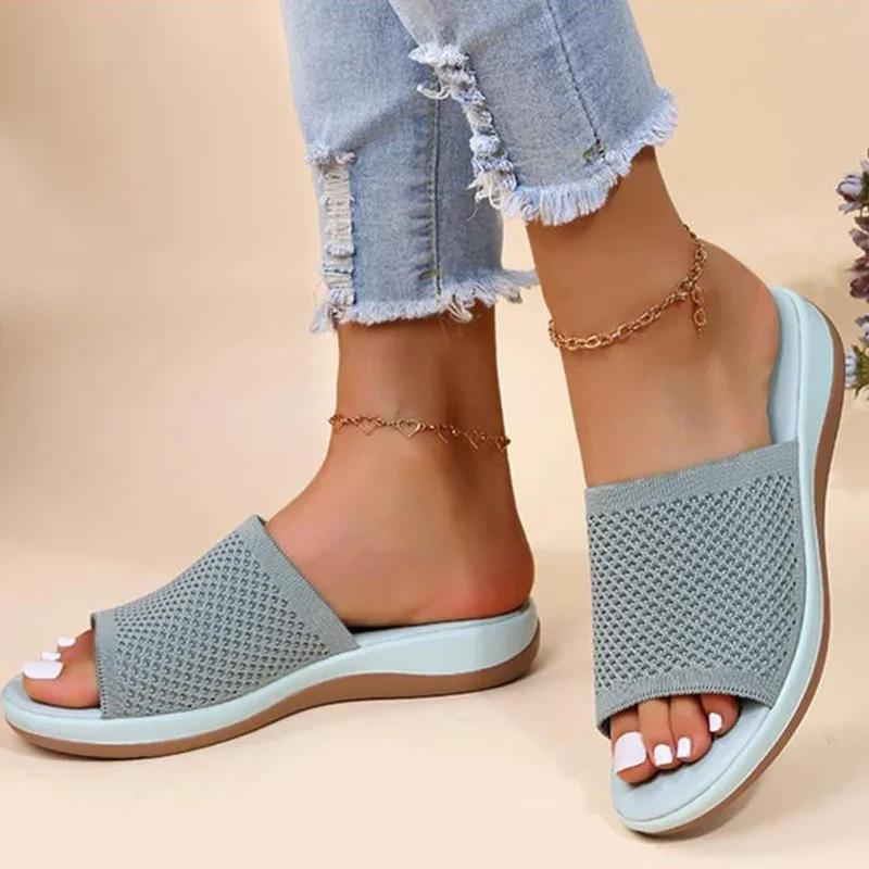 Woman Sandals Shoes Summer Party Women's Sandals Outdoor Women's Shoes Soft Sandals Ladies Slip On Slipper Female Footwear