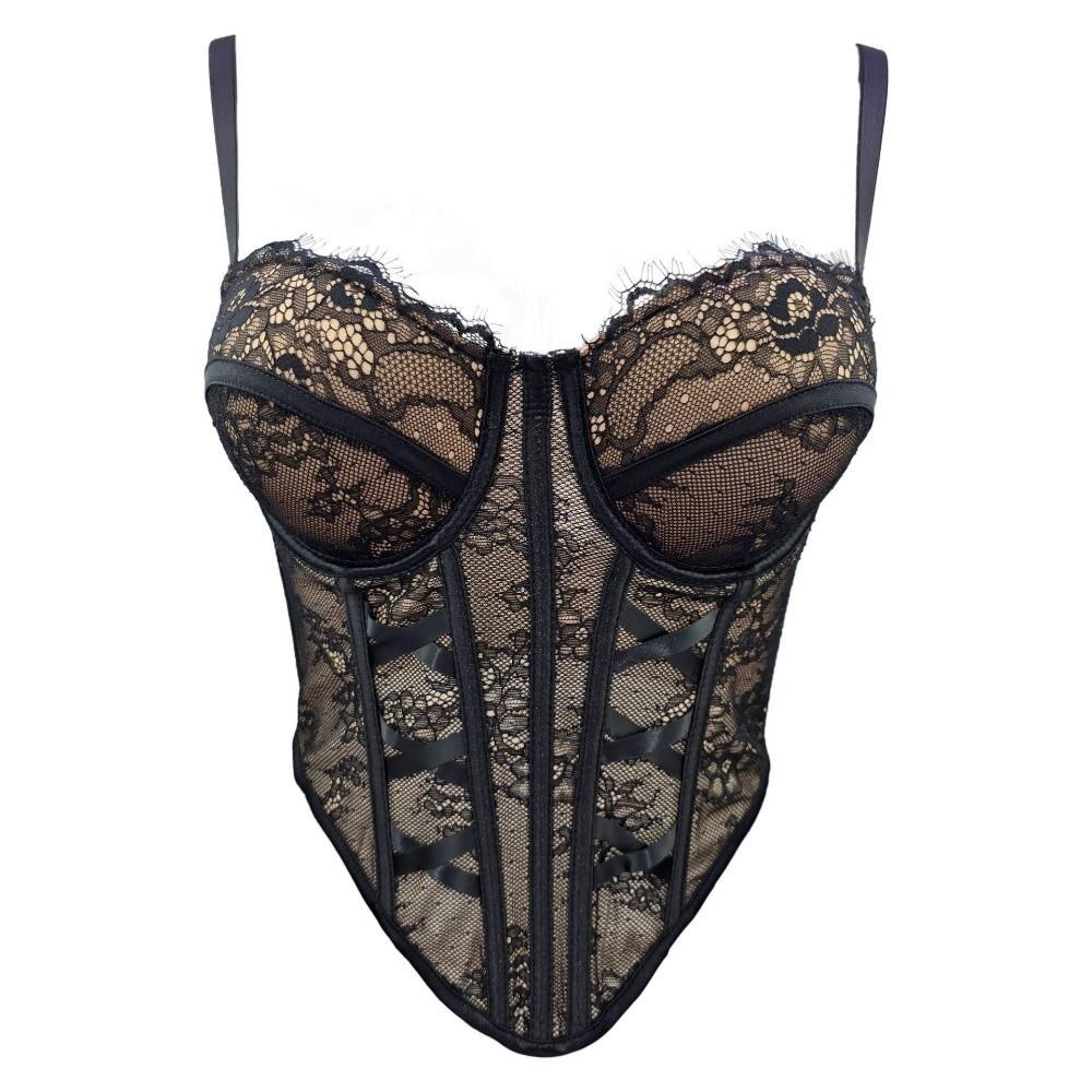 Fishbone Lace Corset Bottoming Shirt Girl's Suspender Vest Chic Slim Lace Crop Top Lady