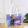 PVC Laser Handbag Trendy Holographic Jelly Bag Thickened Handbag & Shoulder Bag