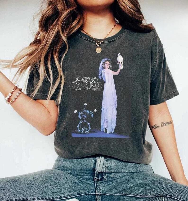 Classic Rock Band Fleetwood Mac Stevie Nicks Rumours Graphic Print Tshirts Unisex Women Fashion Loose Casual Cotton Oversized Tees M