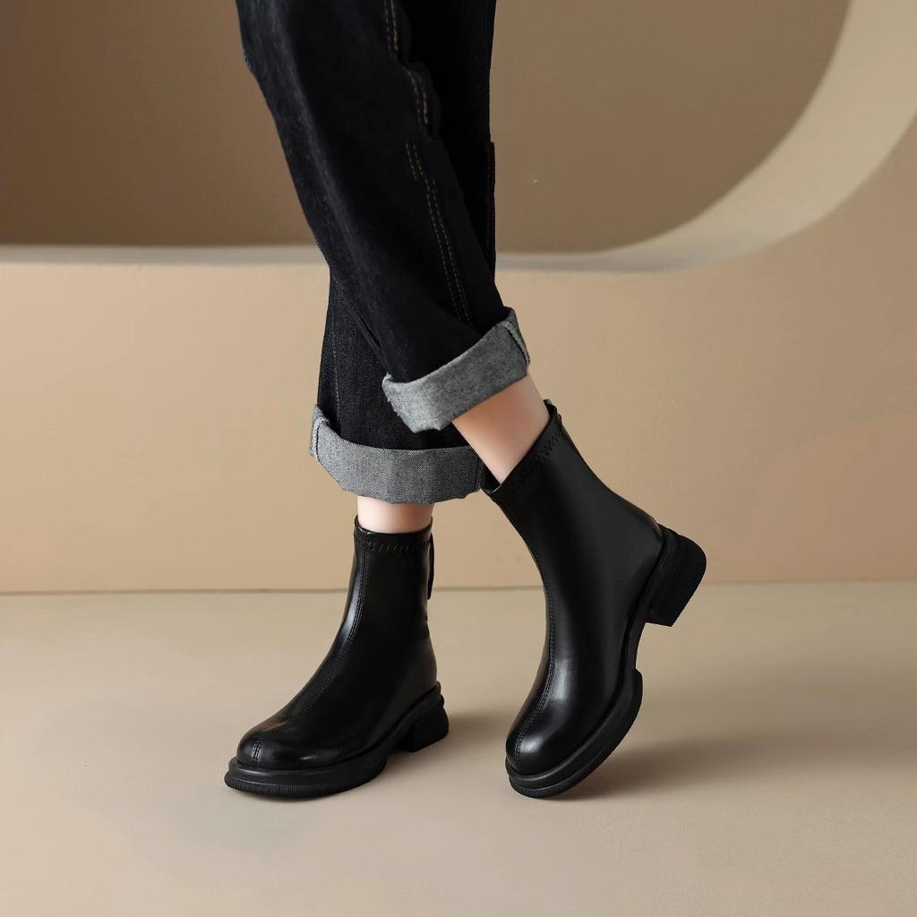 British style retro Martin boots women's autumn and winter 2025 new short boots summer leather versatile thick-soled thin boots