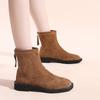 Loose Soft Leather Women's Boots Soft Elastic Sole Not Tired Feet Warm Breathable Thick Bottom Height Increase Fashion Comfortable Martin Boots