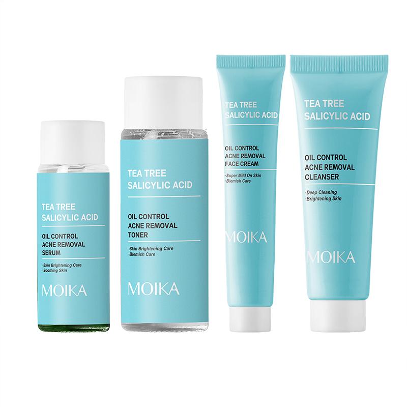 MOIKA Tea Treesalicylic Acidoil Control Acne Removal Set Reduse Blackehead Face Smooth Repairing Skin Care