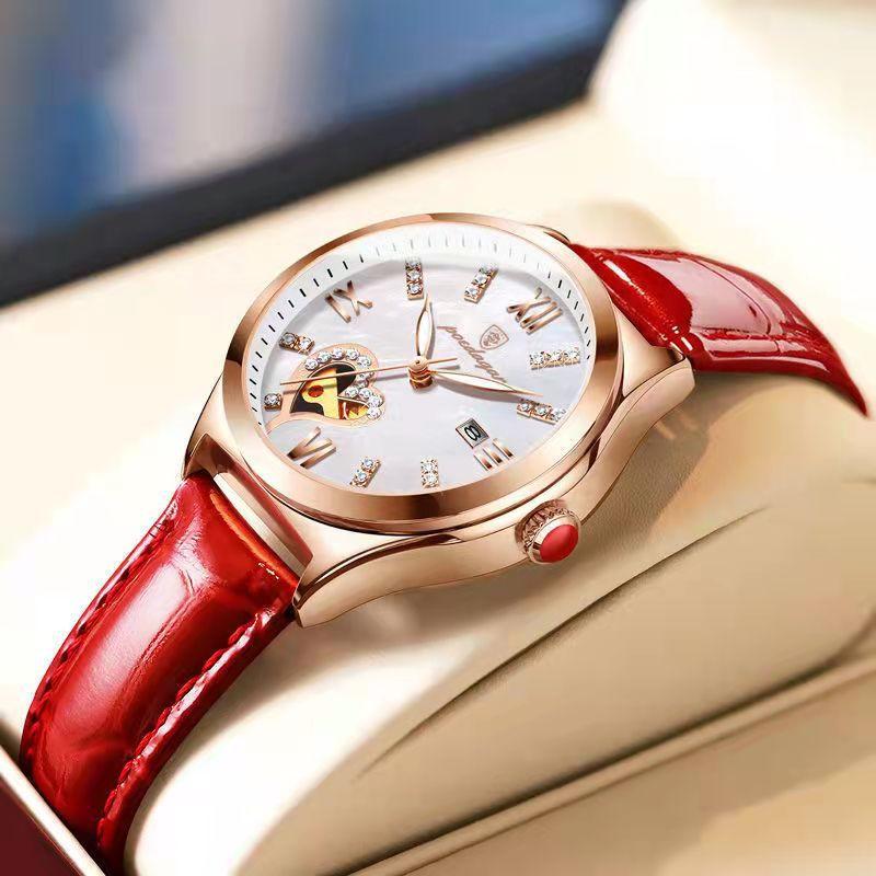 Certified Diamond-Encrusted Calendar Waterproof Luminous Women'S Watch Student Fashion Trend Durable