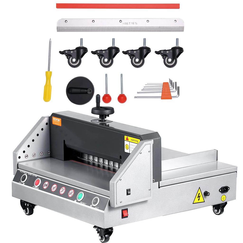 VEVOR Electric Paper Cutter, 13" /330.2mm Cutting Width, 1.57"/40mm Cutting Thickness, Desktop Paper Cutting Machine with Button Control