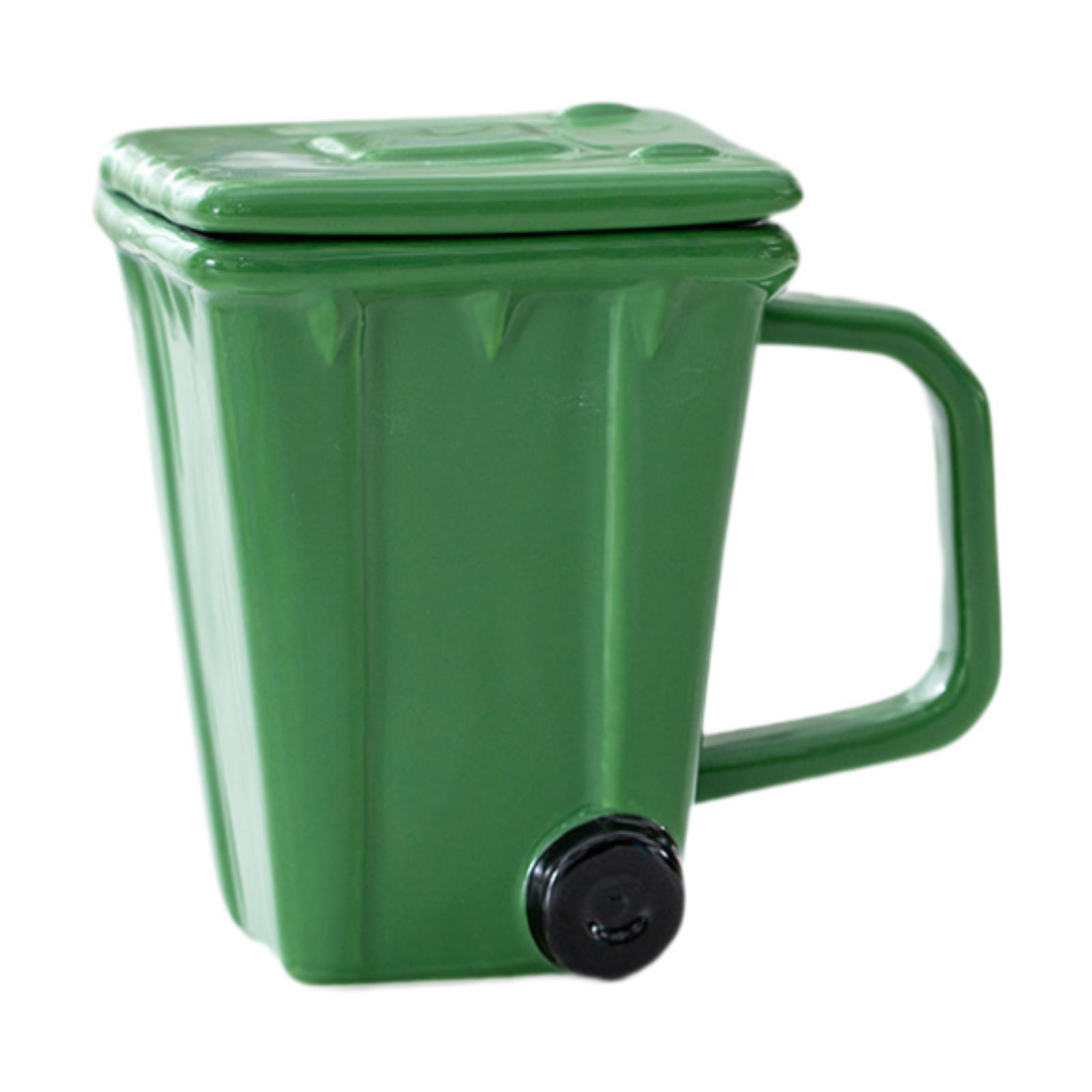 

Coffee Cup Morning Cup with Lid Trash Bin Cup for Tea Water Party Travel зелений