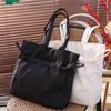 Zipper Nylon Shoulder Bag Drawstring Storage Pouch Casual Versatile Commuting Handbag  Shopping