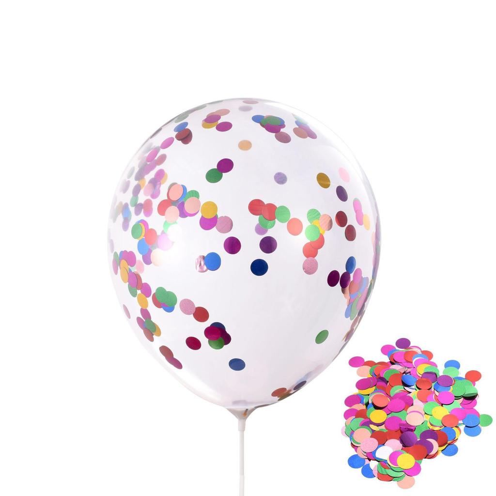 Transparent Sequined Latex Balloons for Parties and Weddings, 2.8g