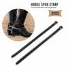 2Pcs English Spur Straps with Buckle,Wear Resistant Professional PU Leather Boots Training