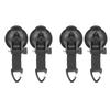 4Pcs Durable Heavy Duty Suction Cup Anchor Strong Power Black Suction Cup Hook Tie Down Anchor Camping Tent