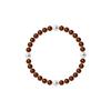 Bracelet - Pearls & Colors - Véritables Perles de Culture Chocolat 5-6 mm - Argent 925 - Élastiqué - 18 cm
