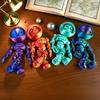 3D Printed Astronaut Skeleton Ornament Halloween Space Zombie Figurine Fidget Toy with Movable Joints Articulated Skeleton Model Decoration