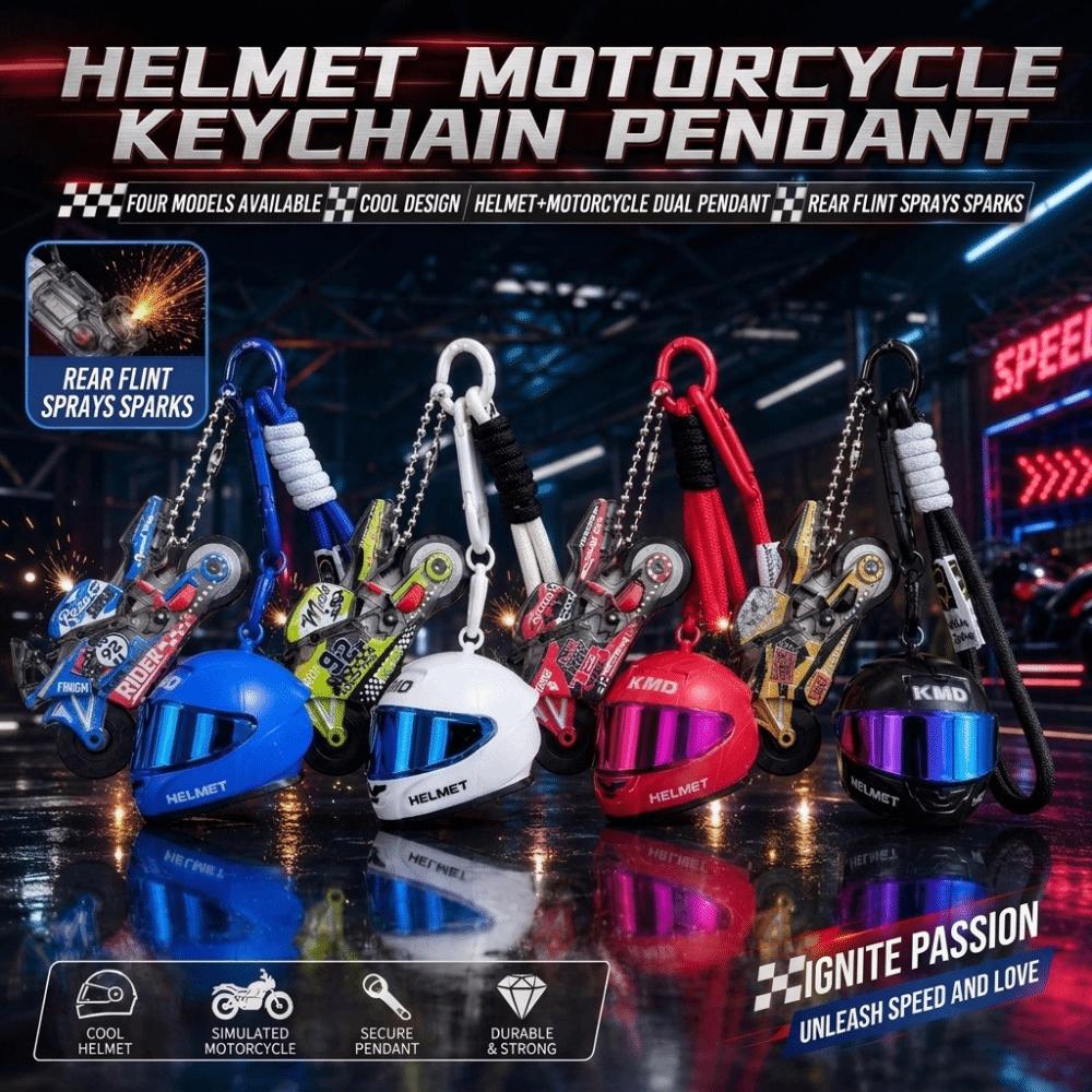 Kreativer Motorradhelm Schlüsselanhänger Zink Zinklegierung Rennsport Schlüsselanhänger Kreativer Mini Schlüsselanhänger Schlüsselhalter