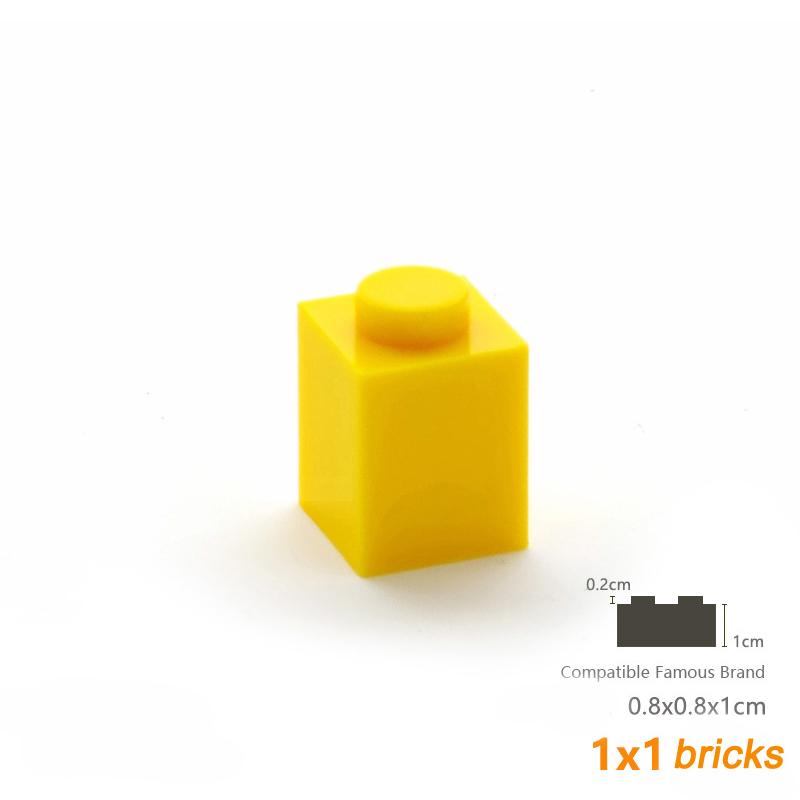 800pcs 1x1 Dots Bulk Building Blocks Thick Figures Bricks Educational Size Compatible With 3005 Plastic Toys for Children