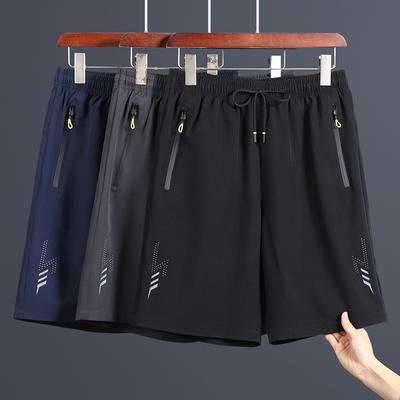 Summer Men's Shorts with Quick Drying Ice Silk for Sports Leisure Cool Loose Fit Thin Five Quarter Length Shorts for Outdoor Wear Beach Pants