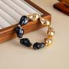 Simple Baroque Irregular Resin Bracelet Bohemian Colorful Beads Bracelet Splicing Bangle Daily Charm Jewelry Accessories Gifts