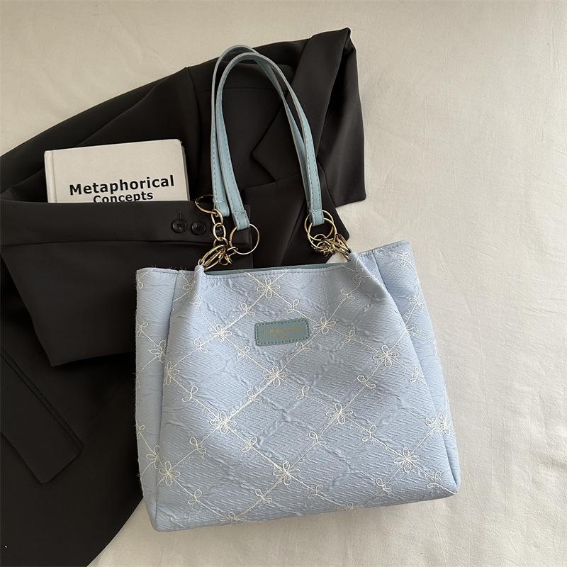 

Модная и стильная женская сумка через плечо, холщовая сумка, женская вместительная, простая студенческая сумка для поездок на работу синий