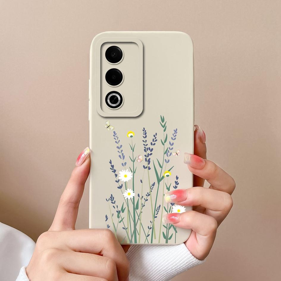 Case For OPPO Narzo 70 Pro Realme P1 Pro A3 Pro Funny Avocado Pattern Covers Screen Protector Liquid Silicone Painted Anti Drop Shell Housing For OPPO