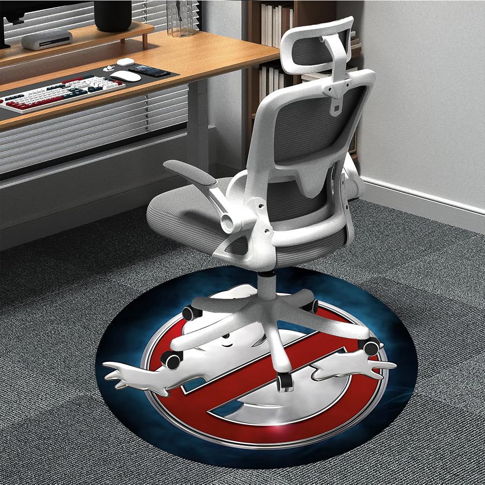 

1PC Ghostbusters, Logo Office Round Rug, Non-slip, Soft and Durable Office Rug for Interior Decoration, Perfect for Office yy250915138 80cm by 80cm