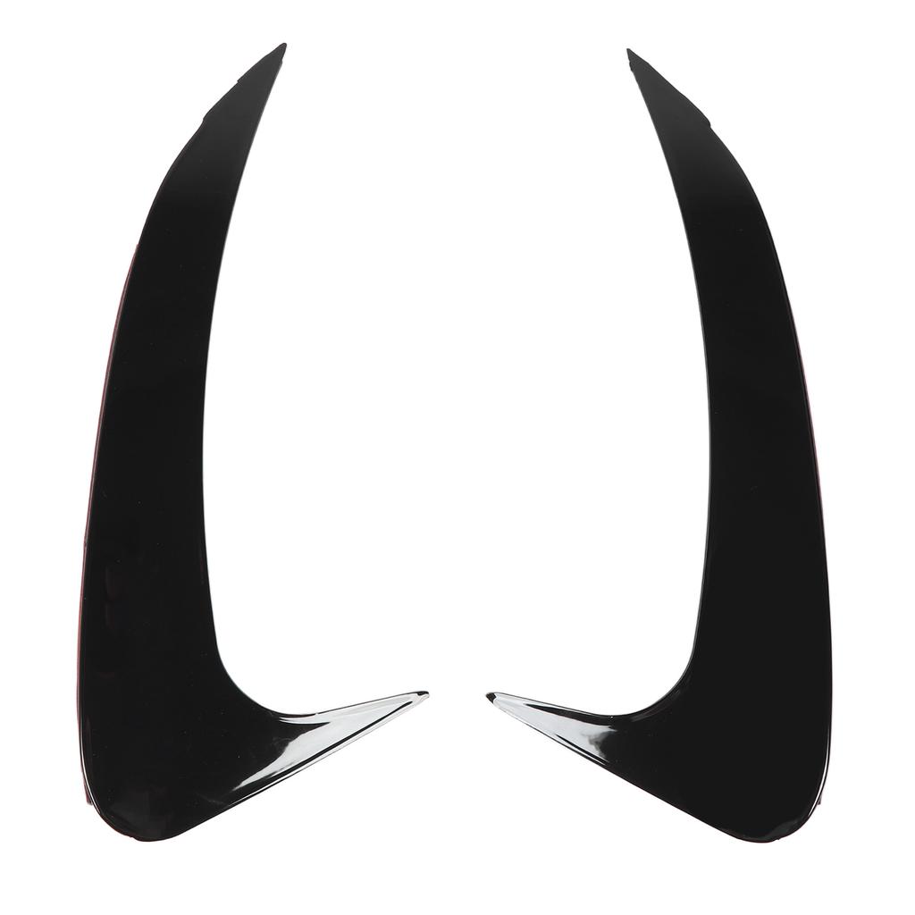 1Pair Rear Bumper Spoiler Gloss Black Stylish Rugged Rear Bumper Air Vent Cover Replacement for Benz EQE‑Class V295 AMG